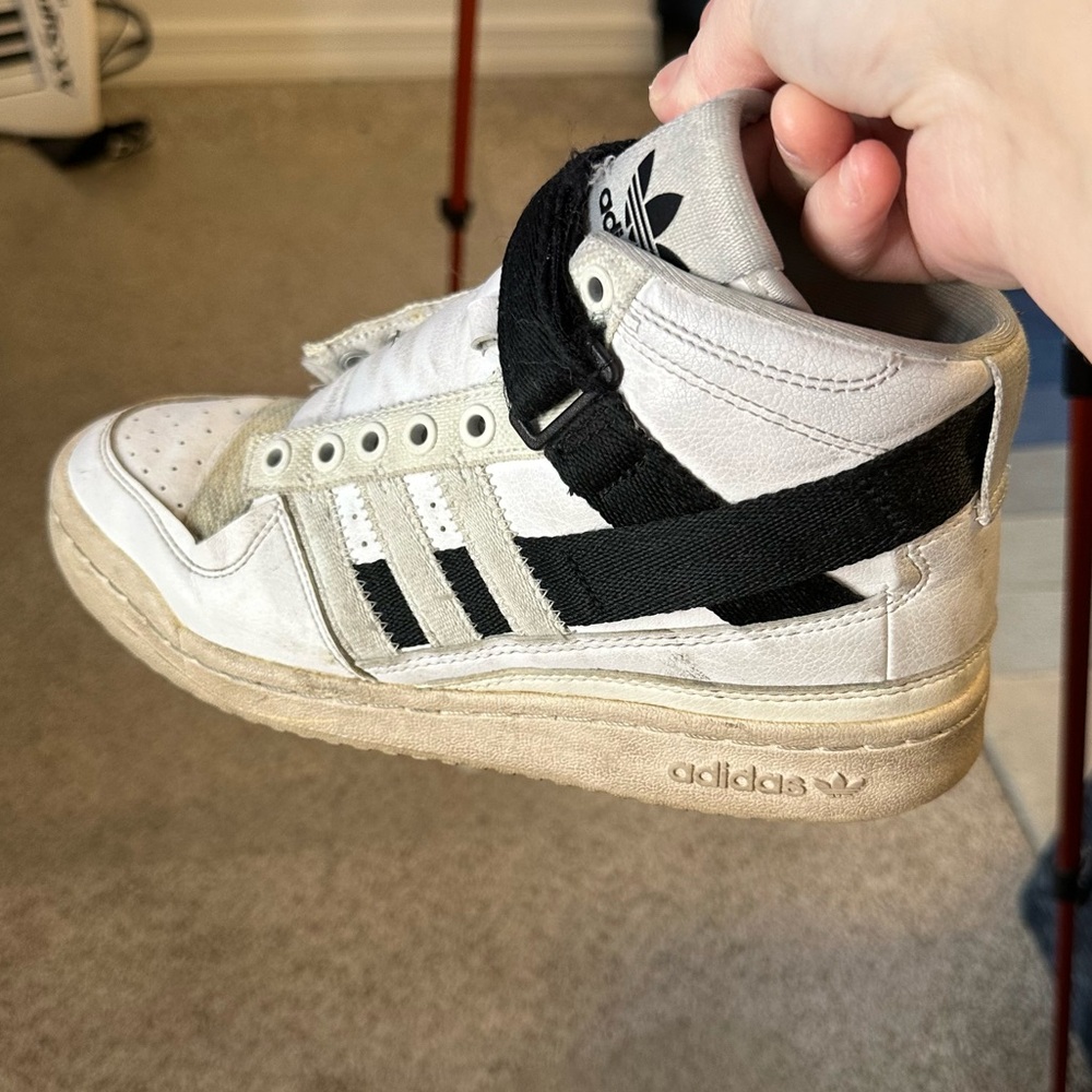 ADIDAS Forum Mid Parley Shoes in Cloud White (need shoelaces)